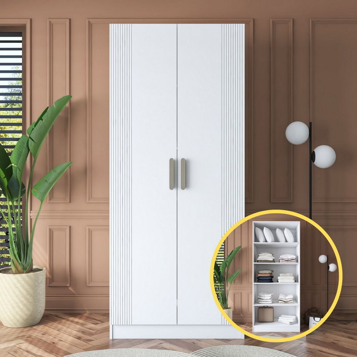 Hanah Home Armario BA180 - 4562 Blanco